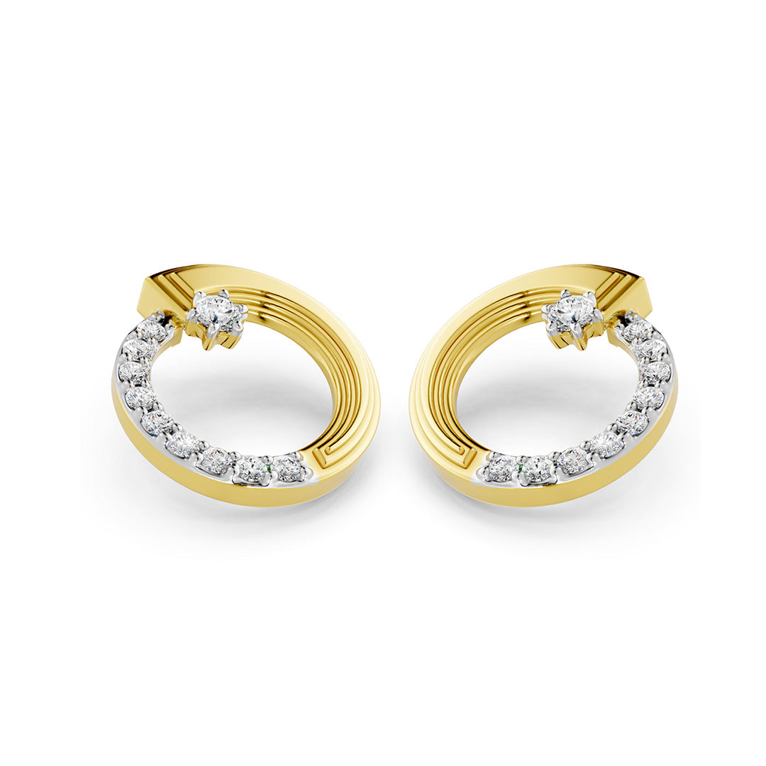 Floating Star Diamond Earrings