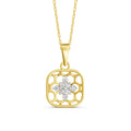 Honeycomb Floral Diamond Pendant