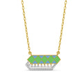 Radiant Prism Enamel And Diamond Necklace