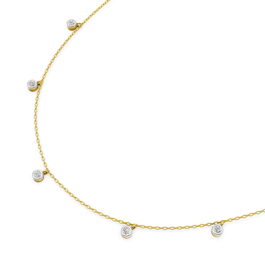 Dewdrop Diamond Station Necklace