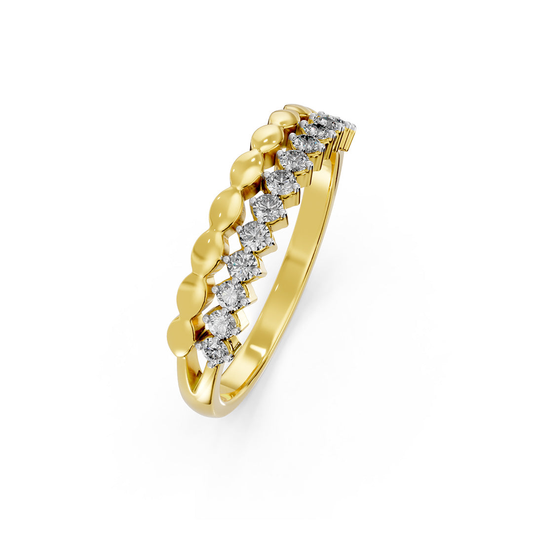 Lustre And Line Stackable Diamond Band