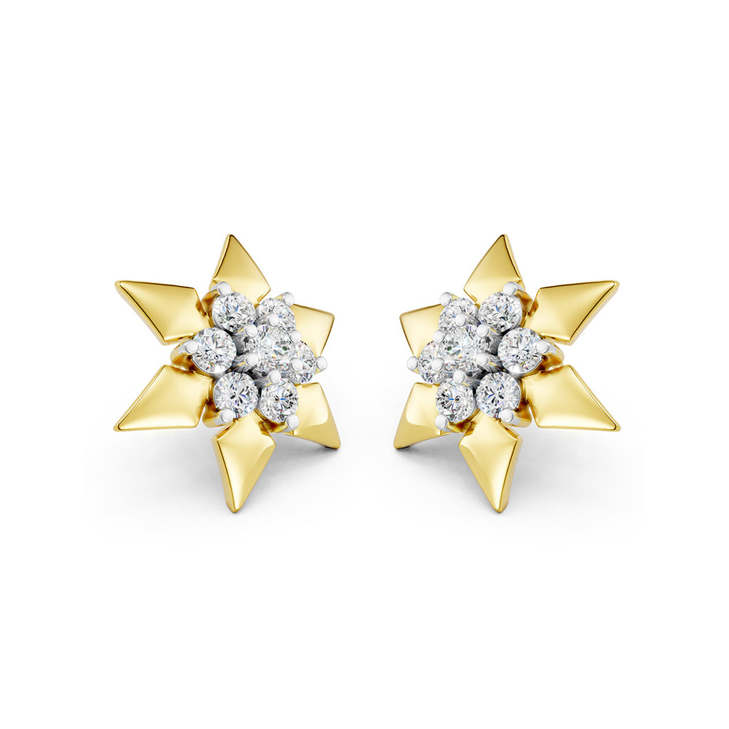 North Star Stud Diamond Earrings