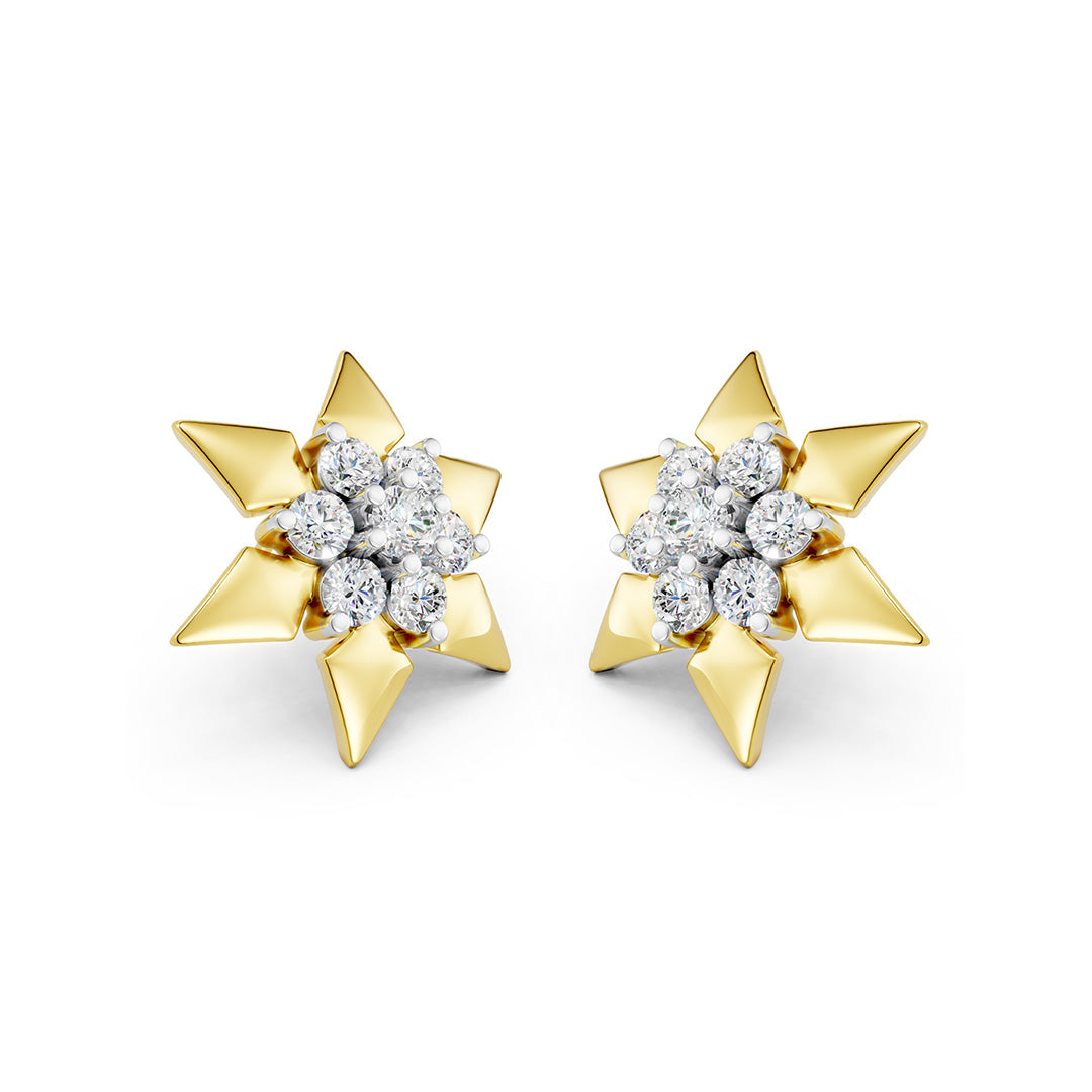 North Star Stud Diamond Earrings