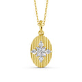Sunray Textured Diamond Pendant