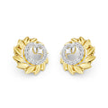Sunflower Diamond Stud Earrings