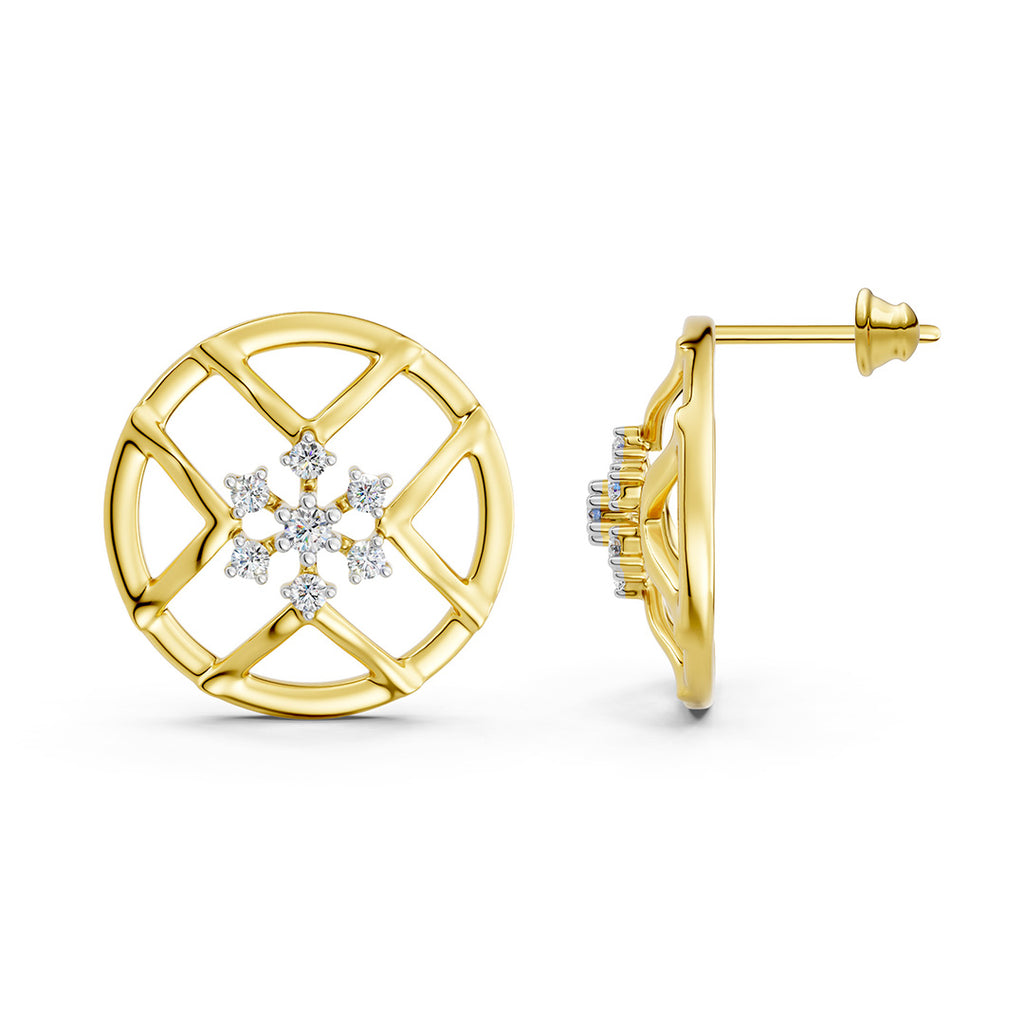 Snowflake Diamond Earrings