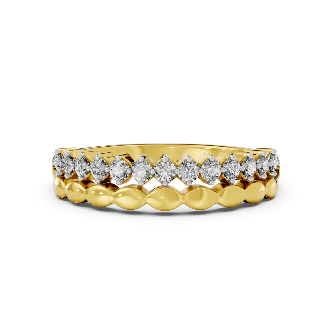 Lustre And Line Stackable Diamond Band