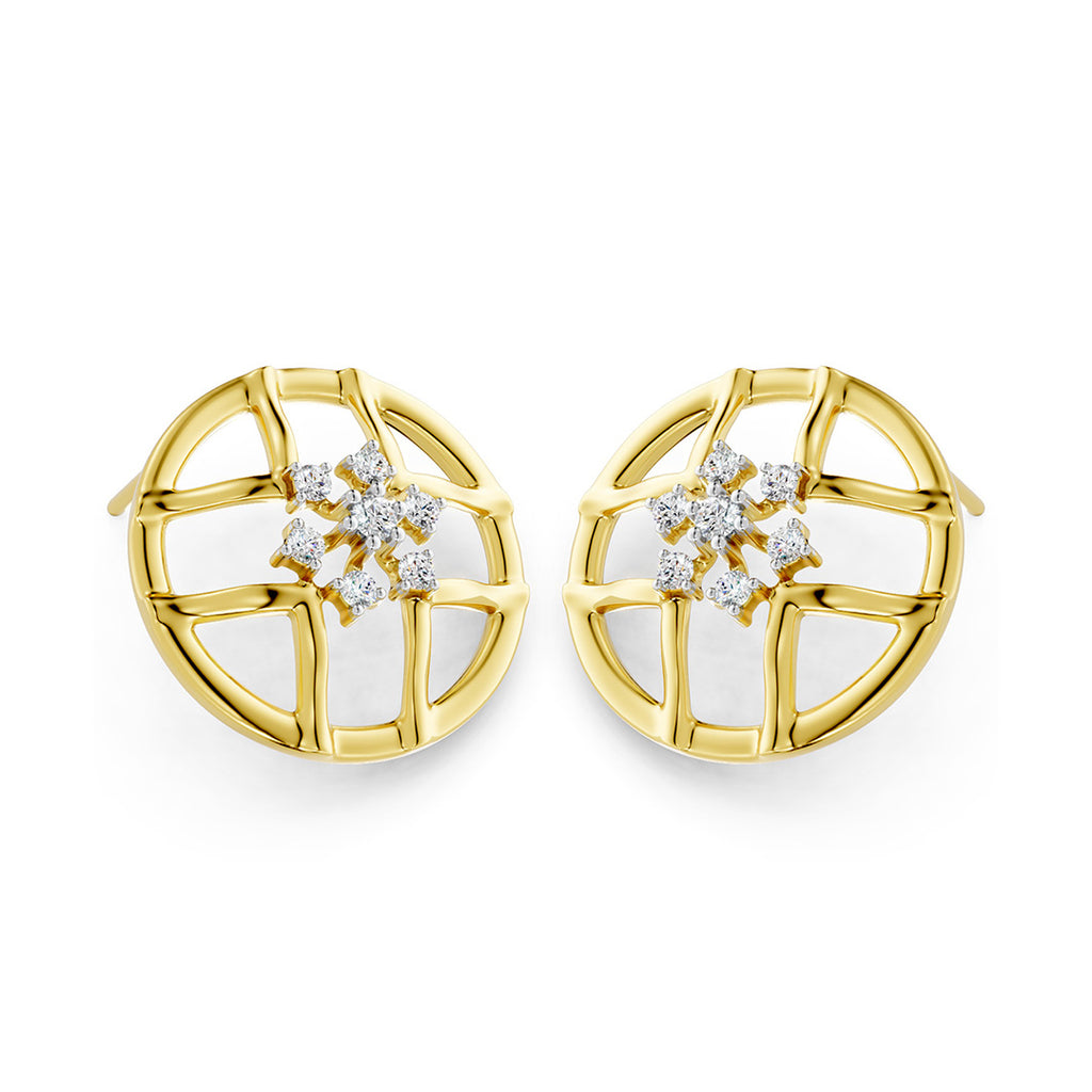 Snowflake Diamond Earrings