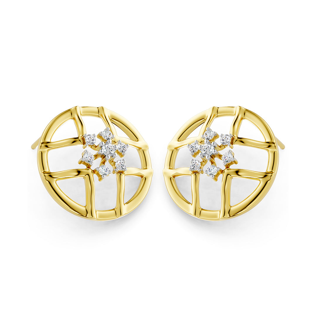 Snowflake Diamond Earrings