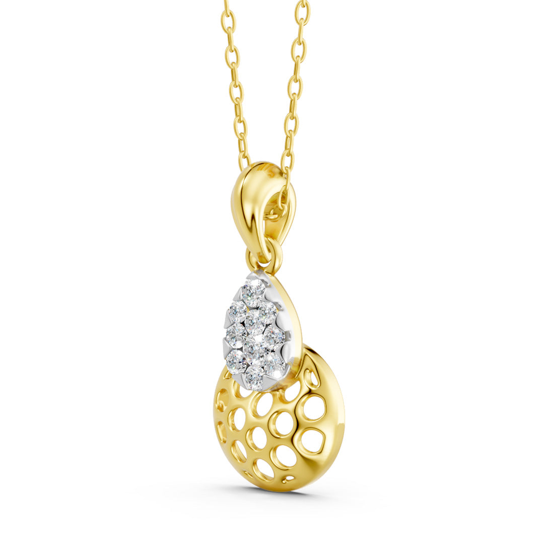Celestial Disc Diamond Pendant
