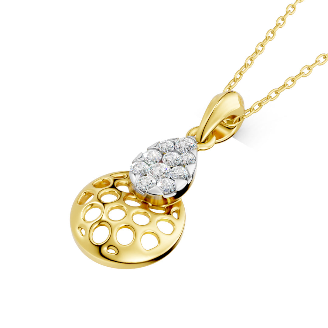 Celestial Disc Diamond Pendant