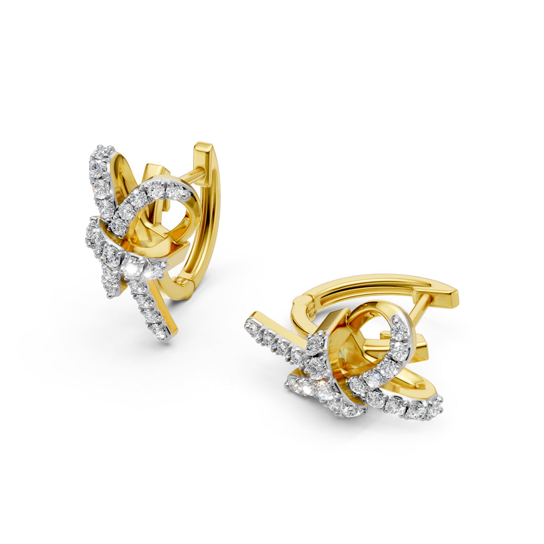 Eternal Knot Diamond Earrings