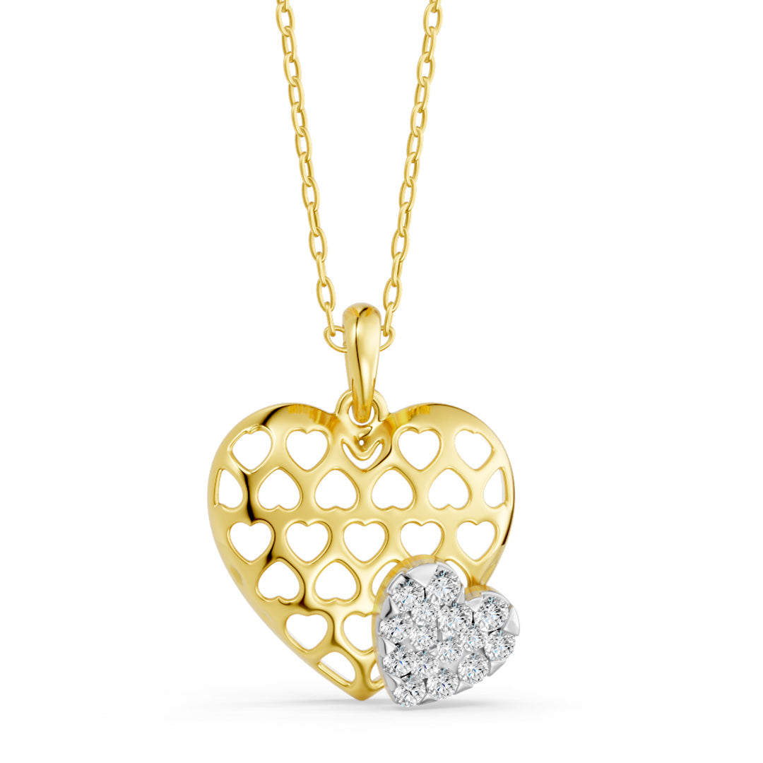 Embrace Twin Heart Diamond Pendant