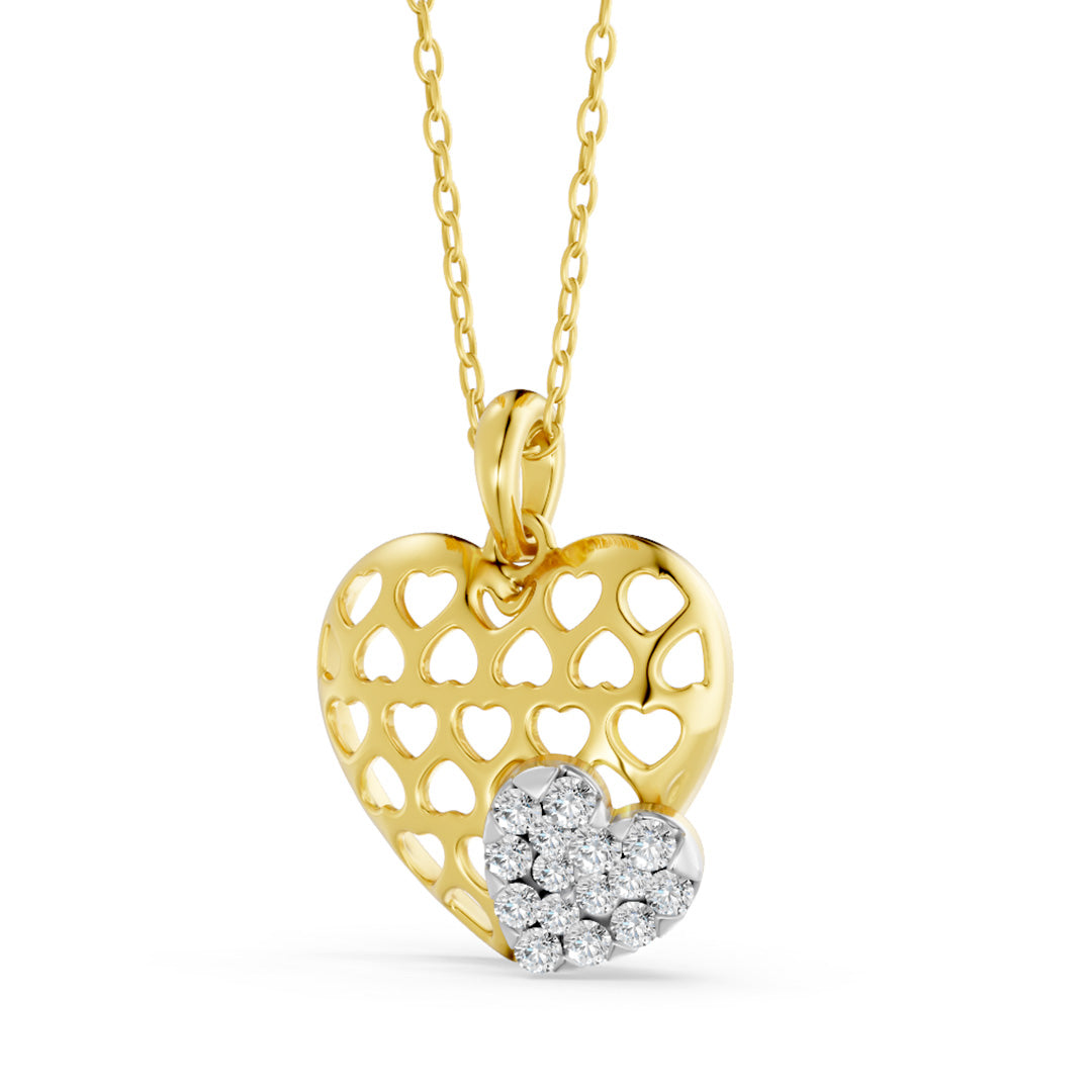 Embrace Twin Heart Diamond Pendant