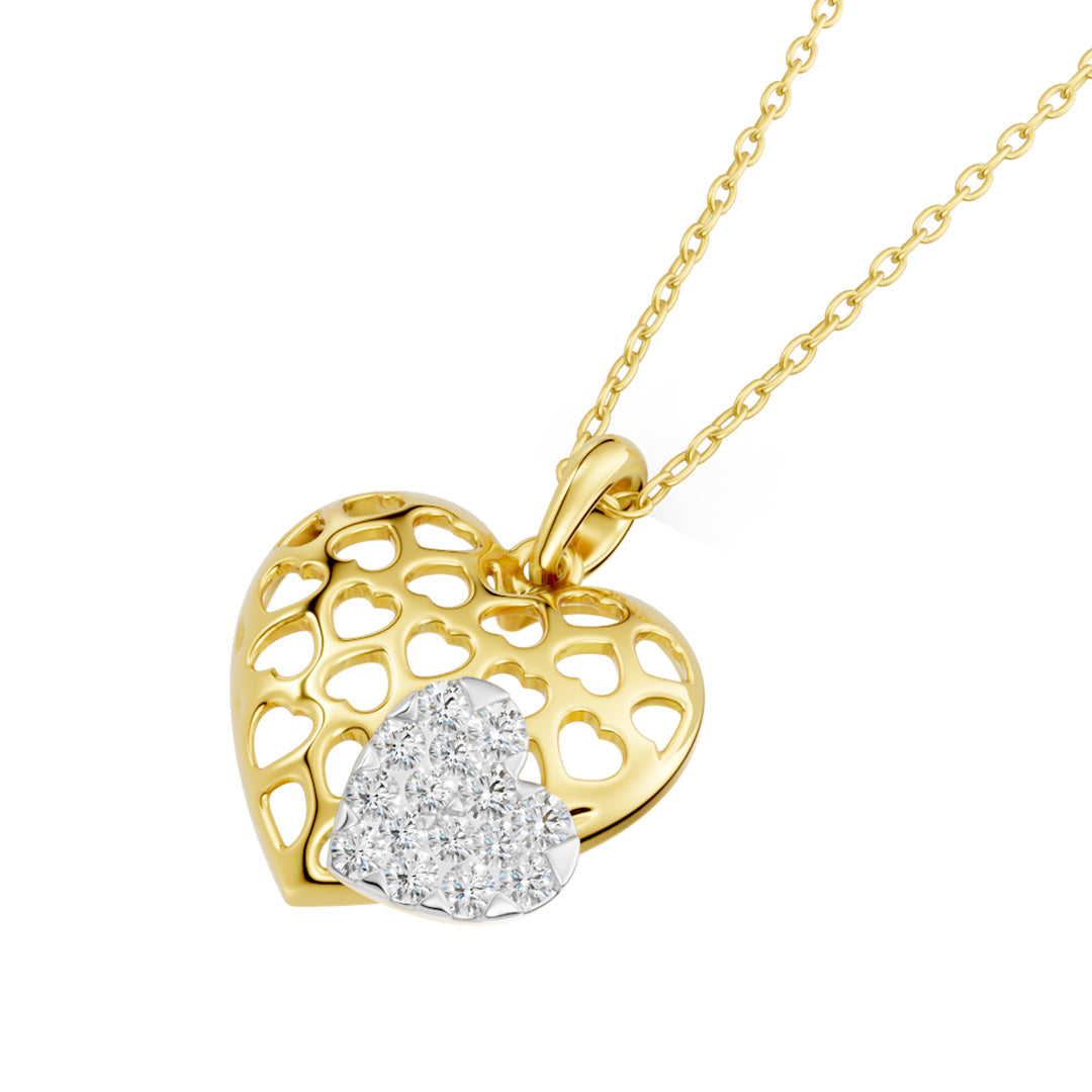 Embrace Twin Heart Diamond Pendant