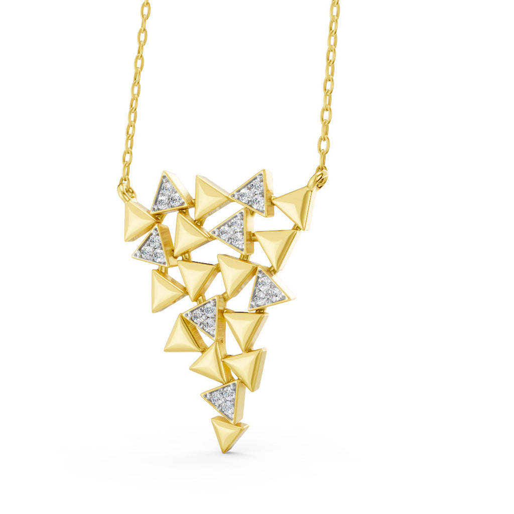 Triangle Mosaic Diamond Necklace