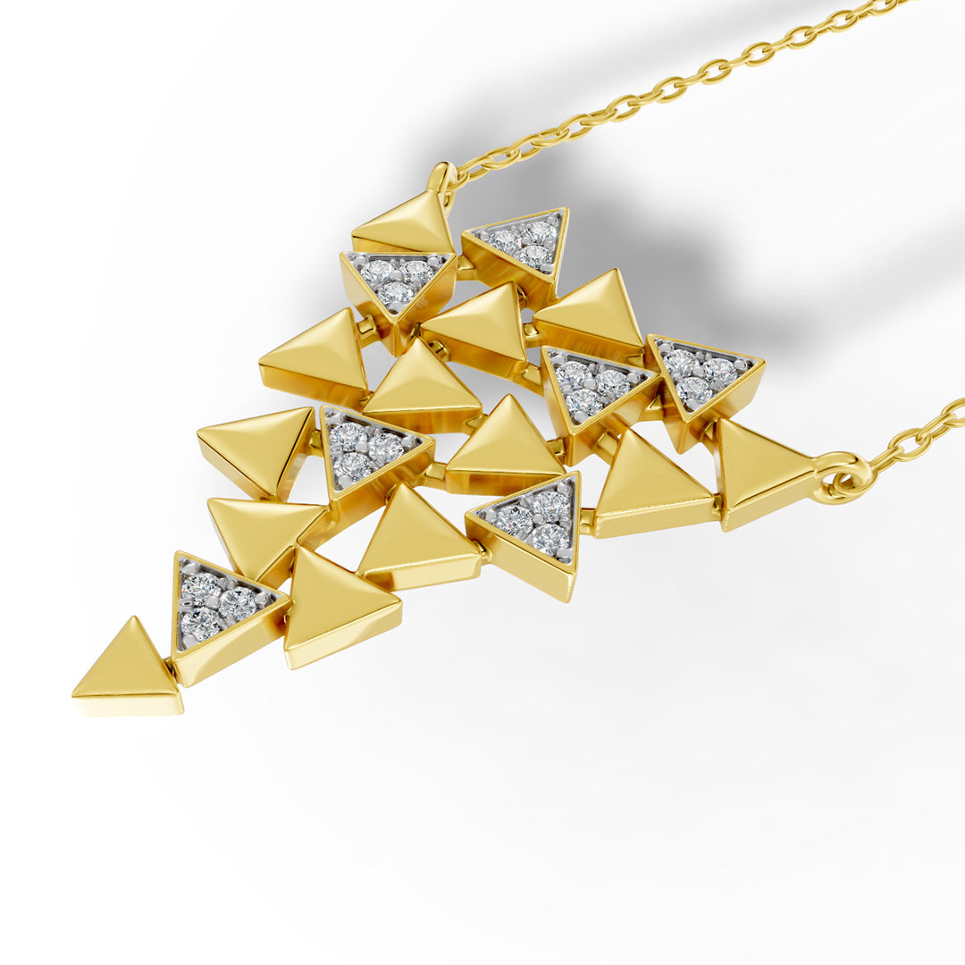Triangle Mosaic Diamond Necklace