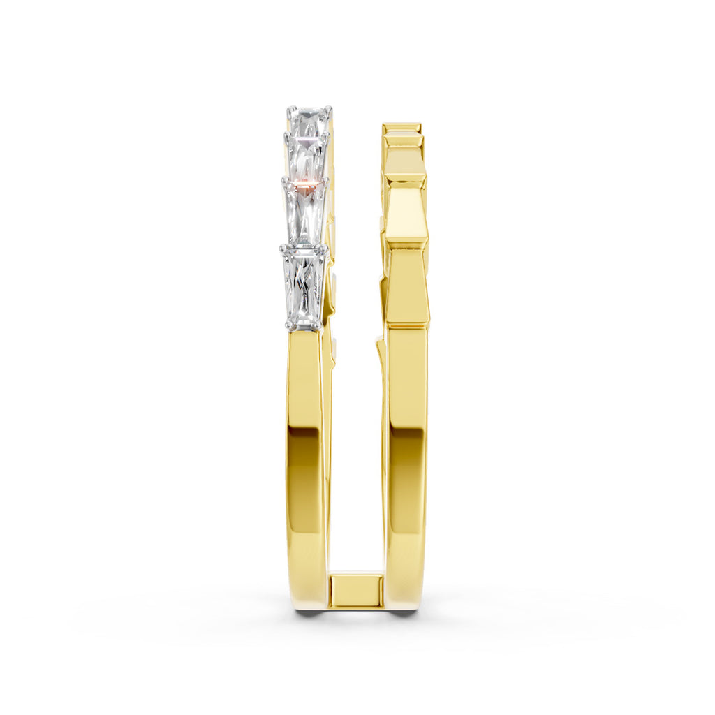Layered Light Stacked Diamond Ring
