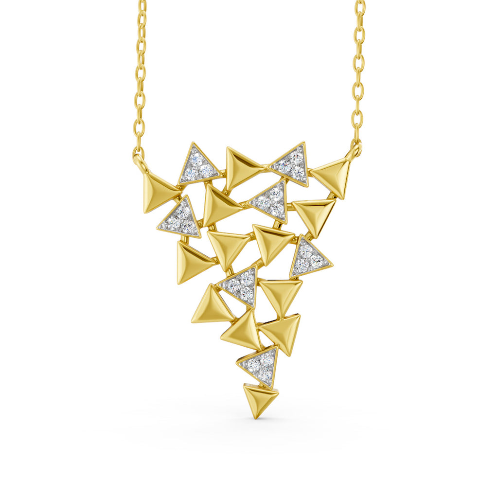 Triangle Mosaic Diamond Necklace