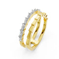 Layered Light Stacked Diamond Ring