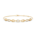 Paperclip Link Diamond Chain Bracelet