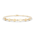 Gold Disc And Diamond Station Bracelet