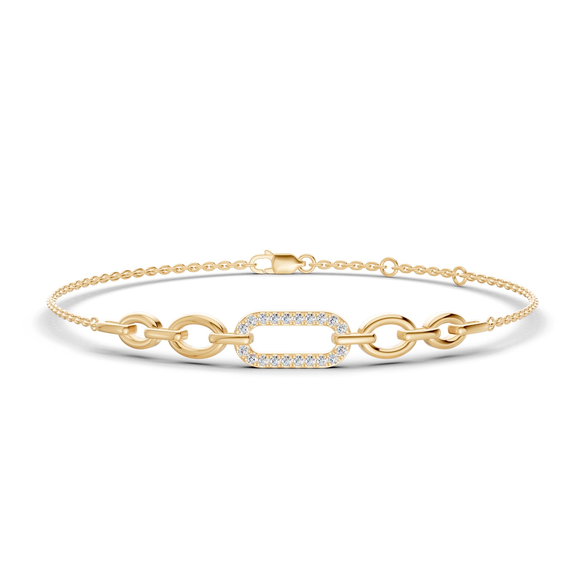Paperclip Diamond Bracelet
