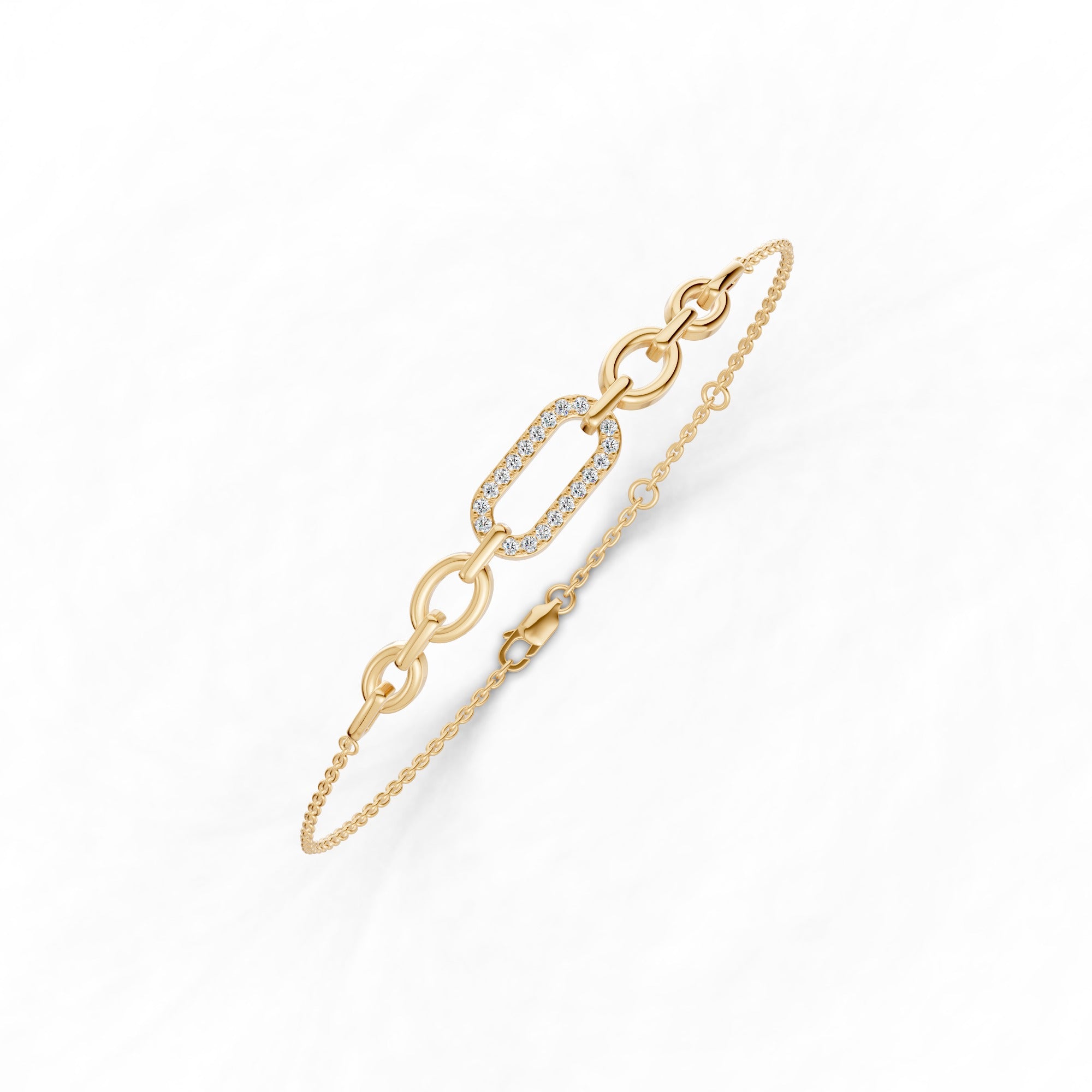 Paperclip Diamond Bracelet