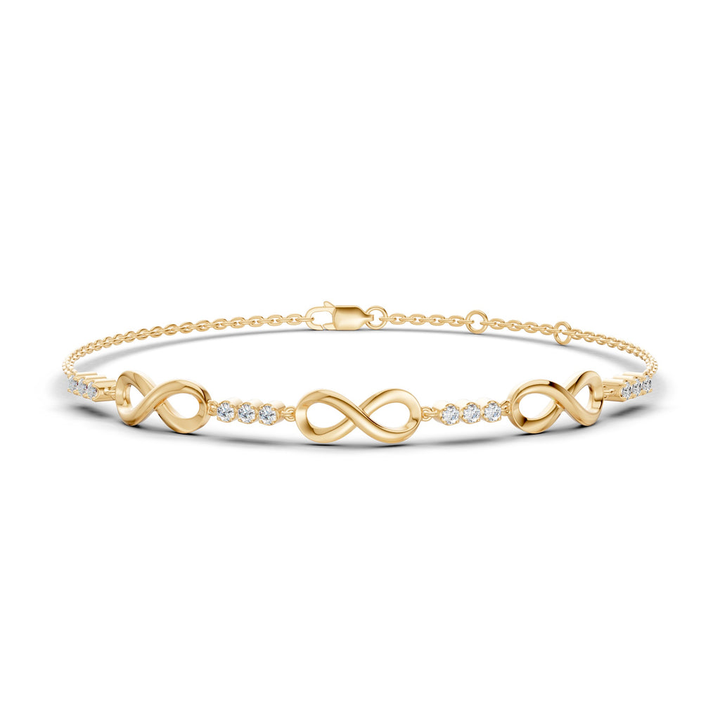 Infinity Trio Diamond Chain Bracelet