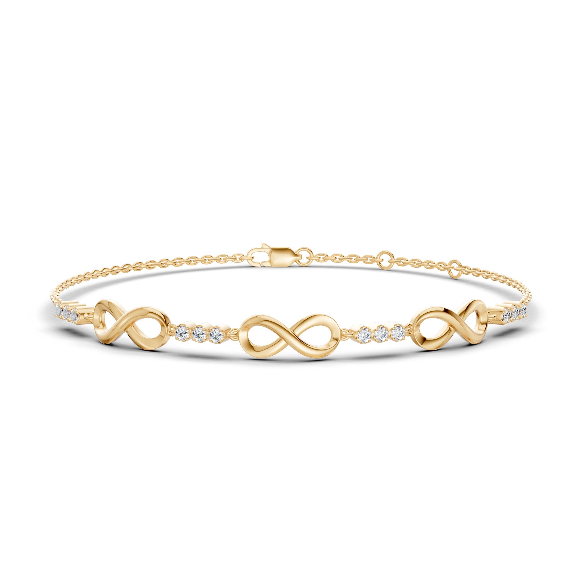Infinity Trio Diamond Chain Bracelet