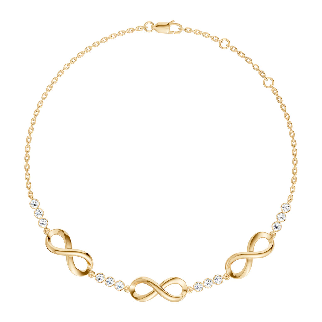 Infinity Trio Diamond Chain Bracelet