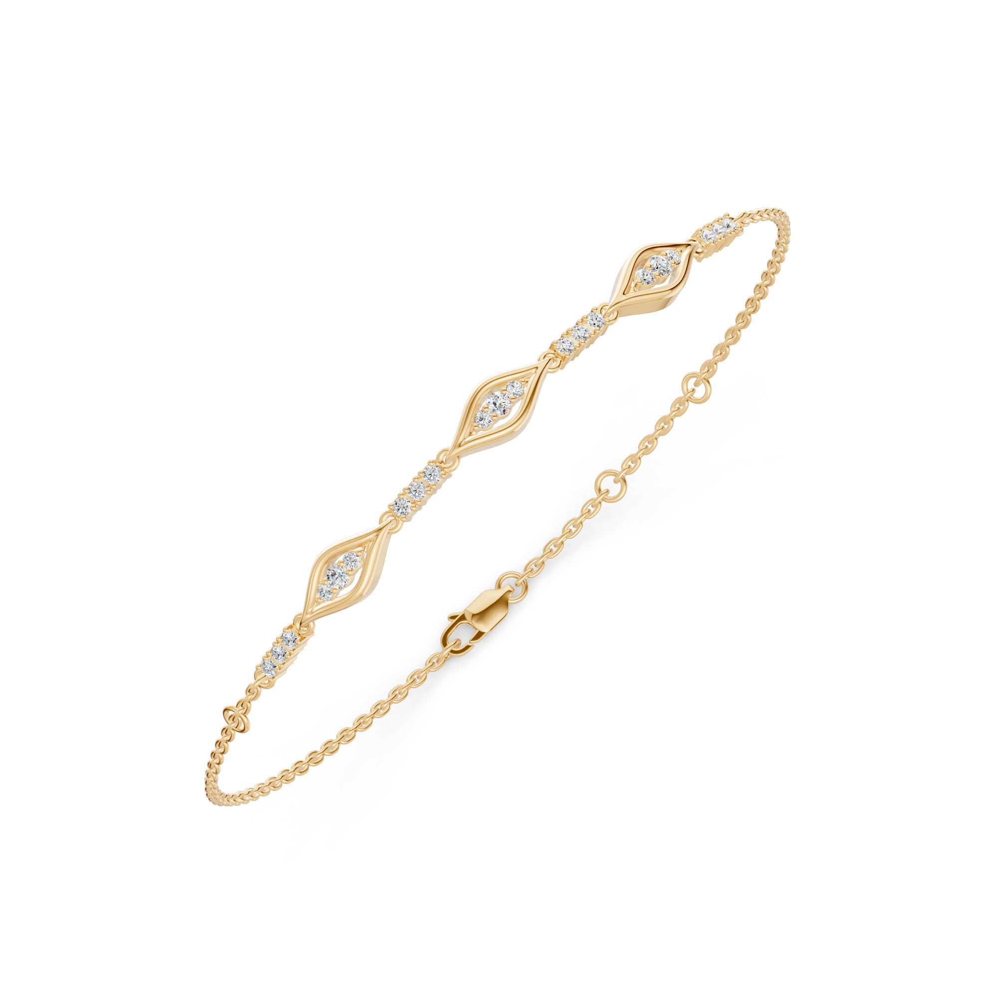 Marquise Glow Diamond Chain Bracelet