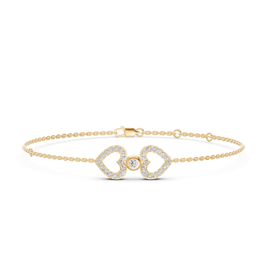 Twin Hearts Diamond Bracelet