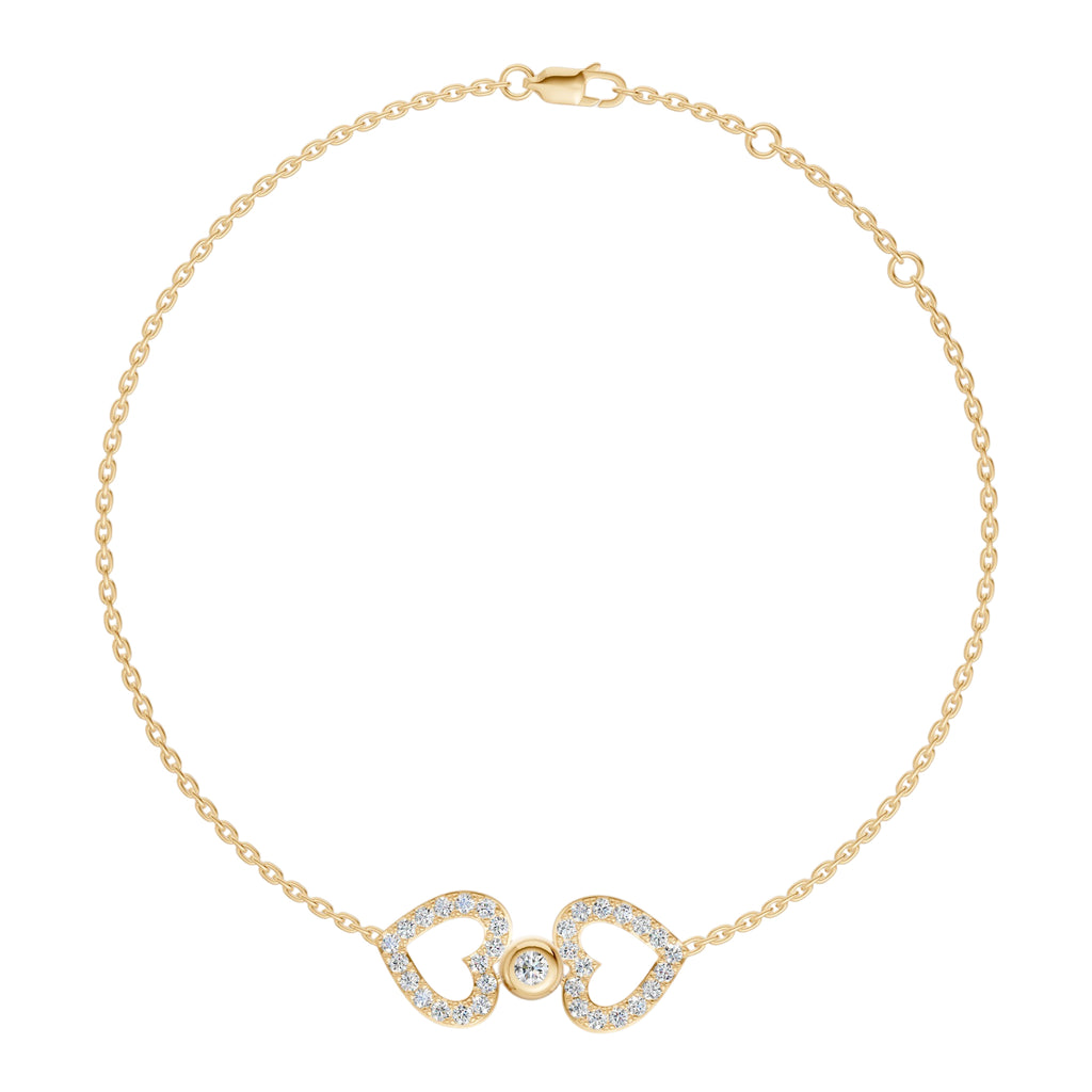 Twin Hearts Diamond Bracelet