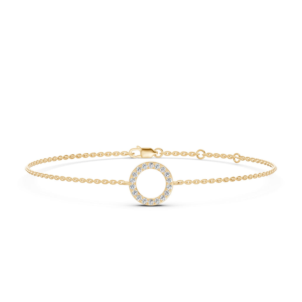 Luna Circle Diamond Chain Bracelet