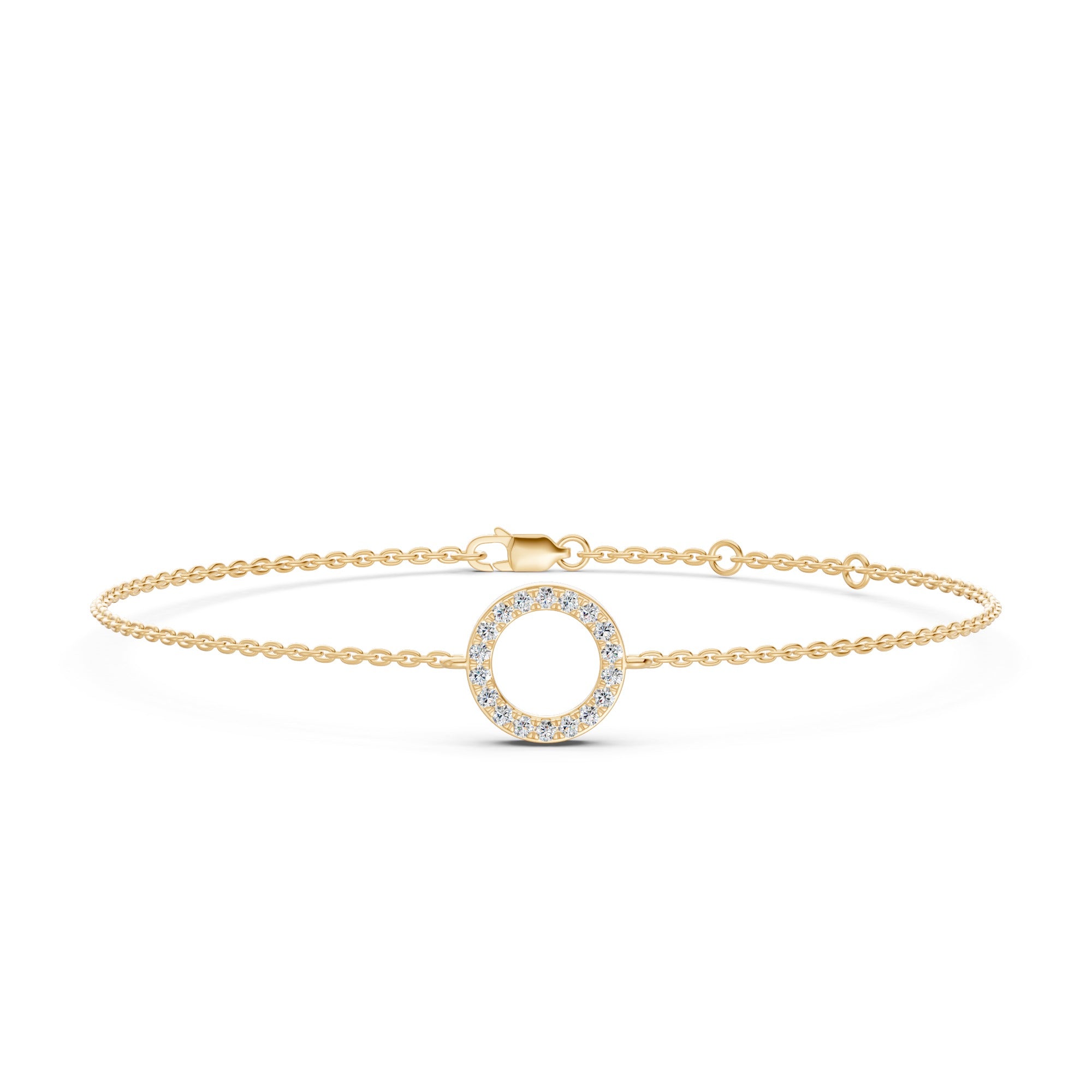 Luna Circle Diamond Chain Bracelet