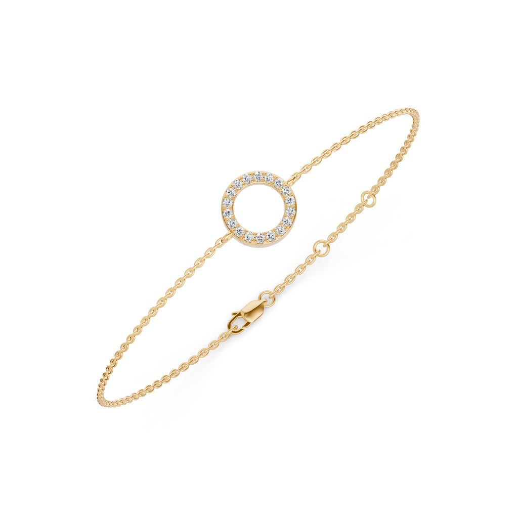 Luna Circle Diamond Chain Bracelet