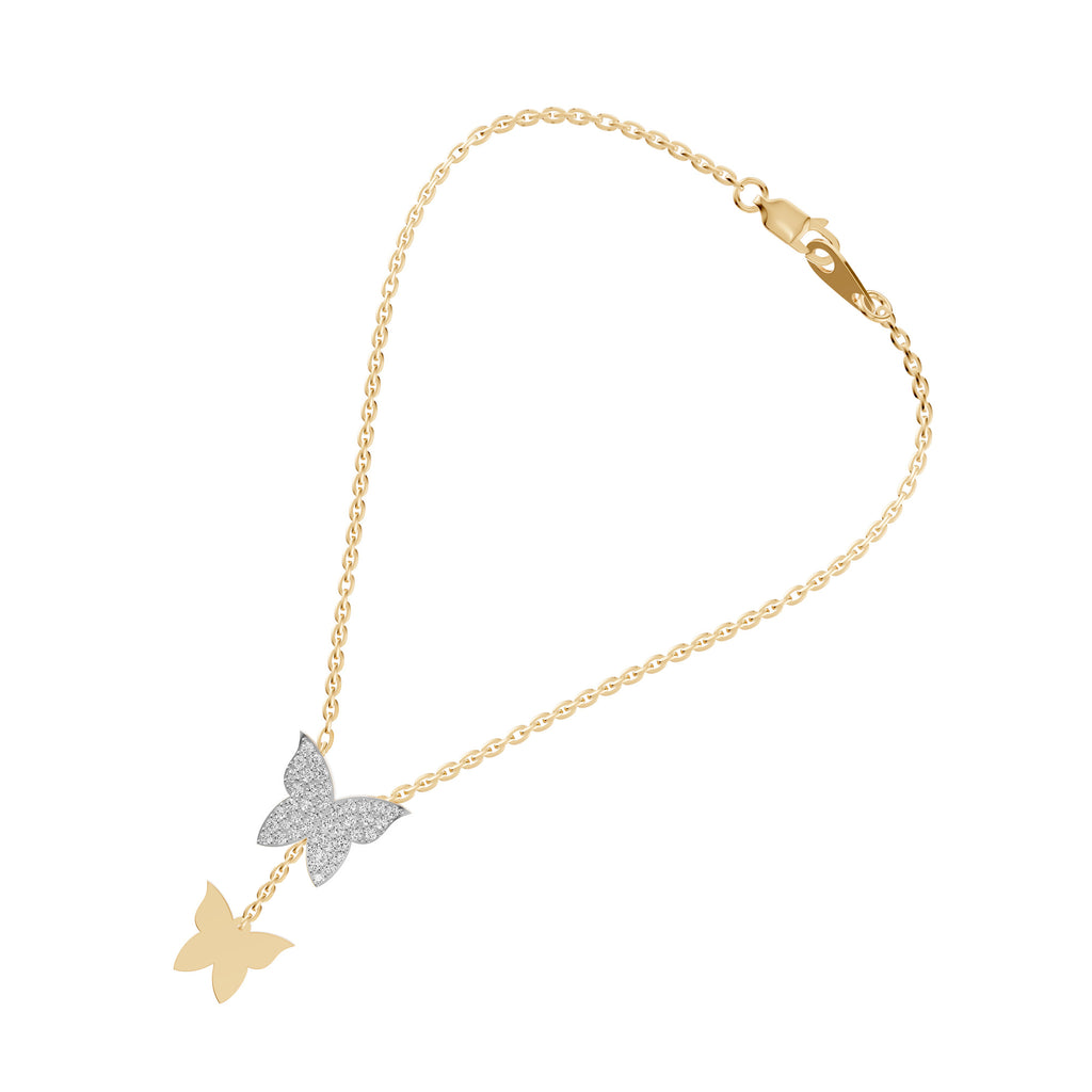 Flutter Diamond Lariat Necklace