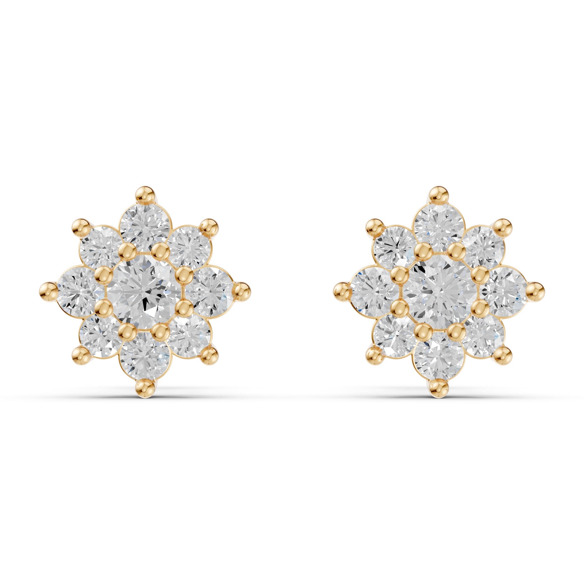 Rosette Diamond Studs