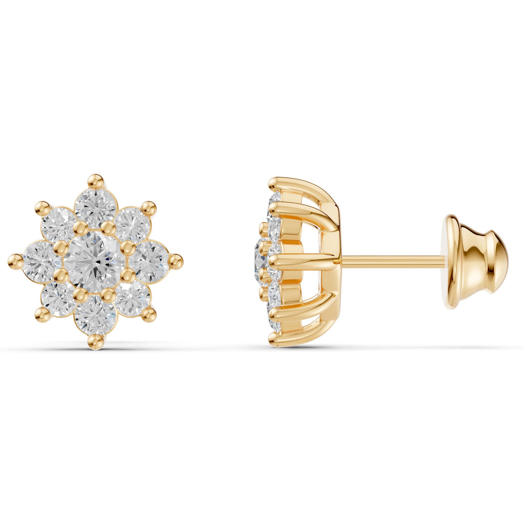 Rosette Diamond Studs