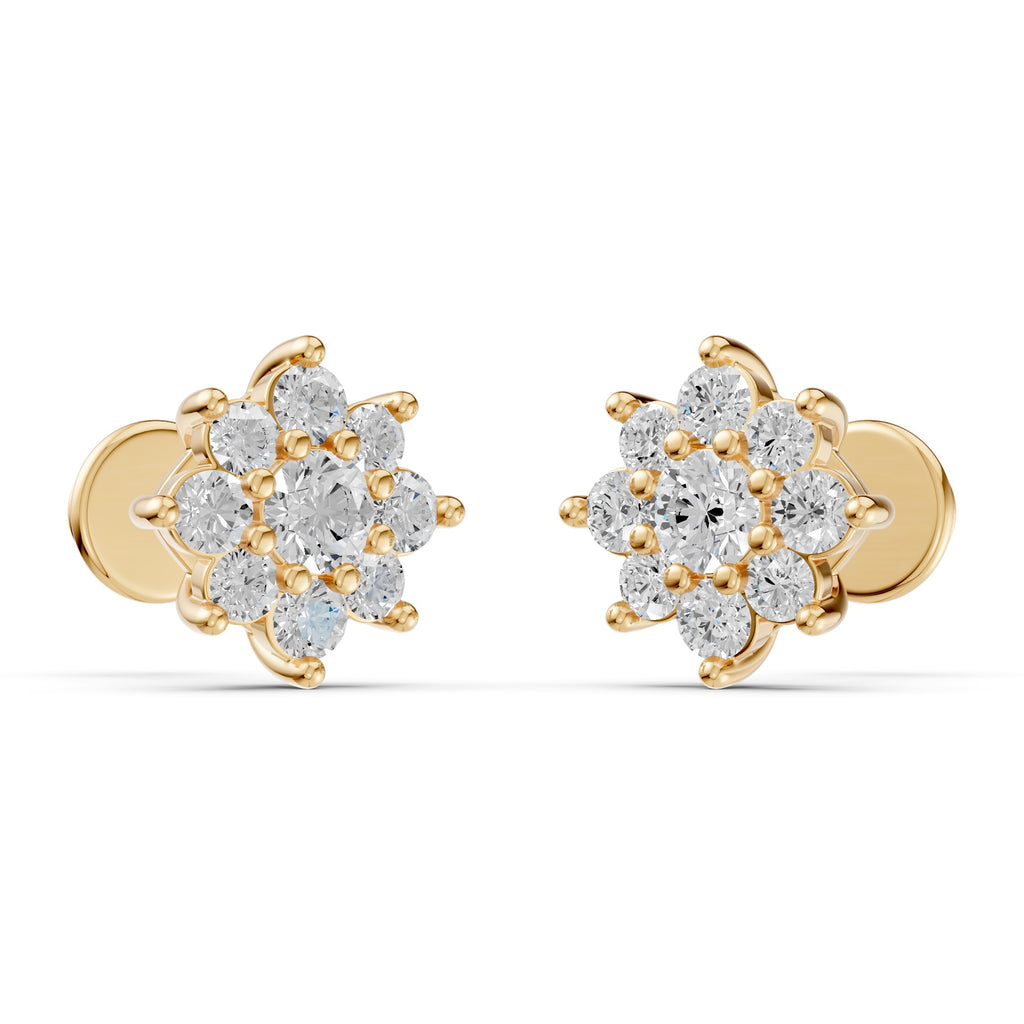 Rosette Diamond Studs