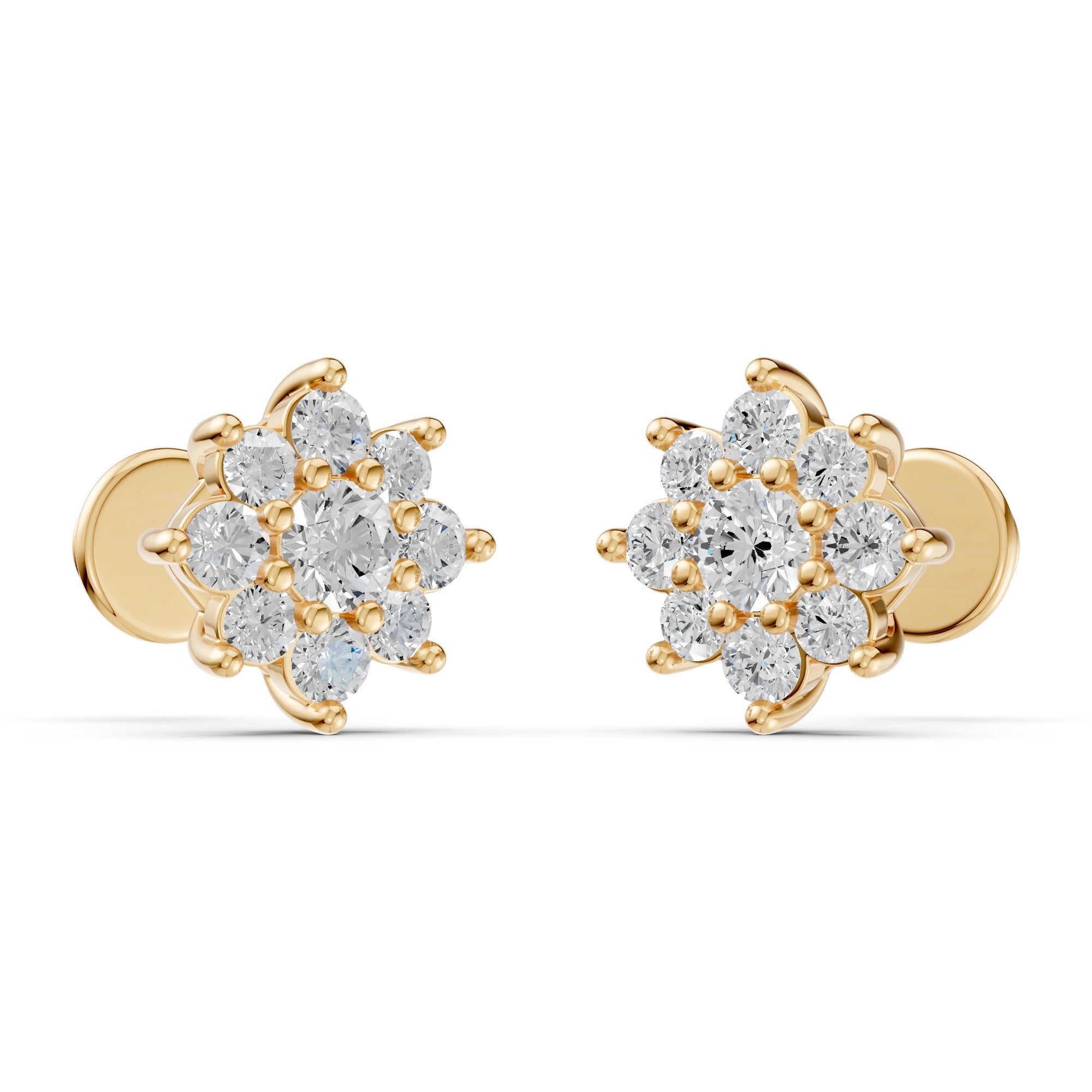 Rosette Diamond Studs