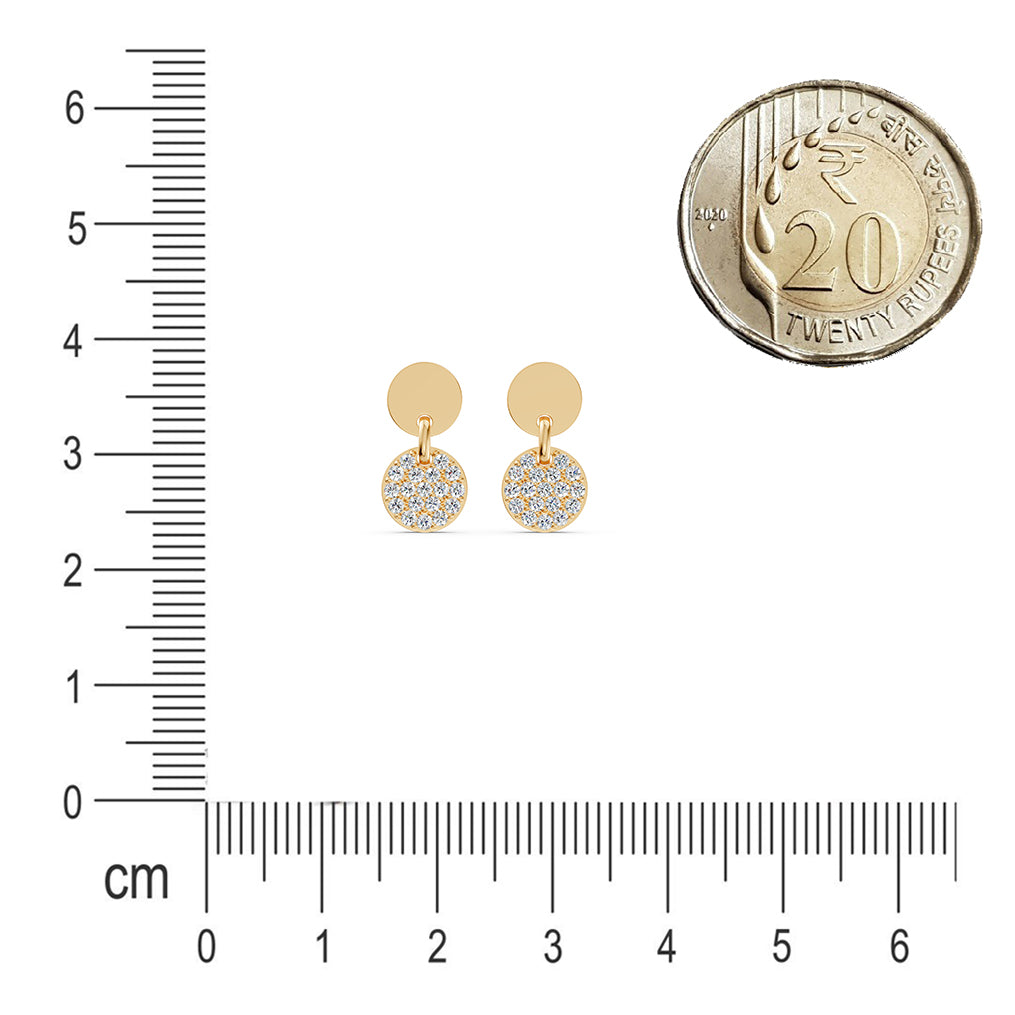 Disc Diamond Earrings