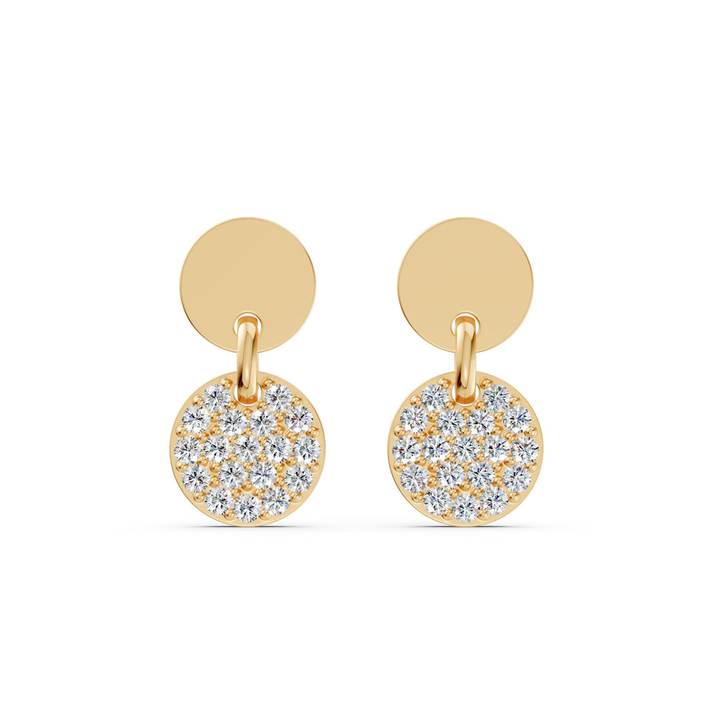 Disc Diamond Earrings