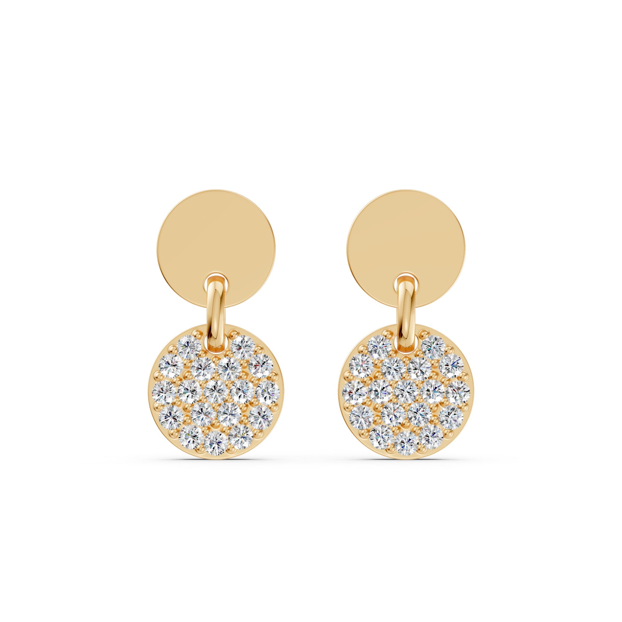 Disc Diamond Earrings