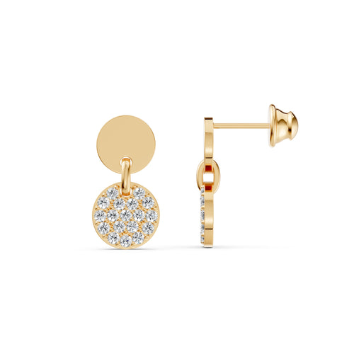 Disc Diamond Earrings