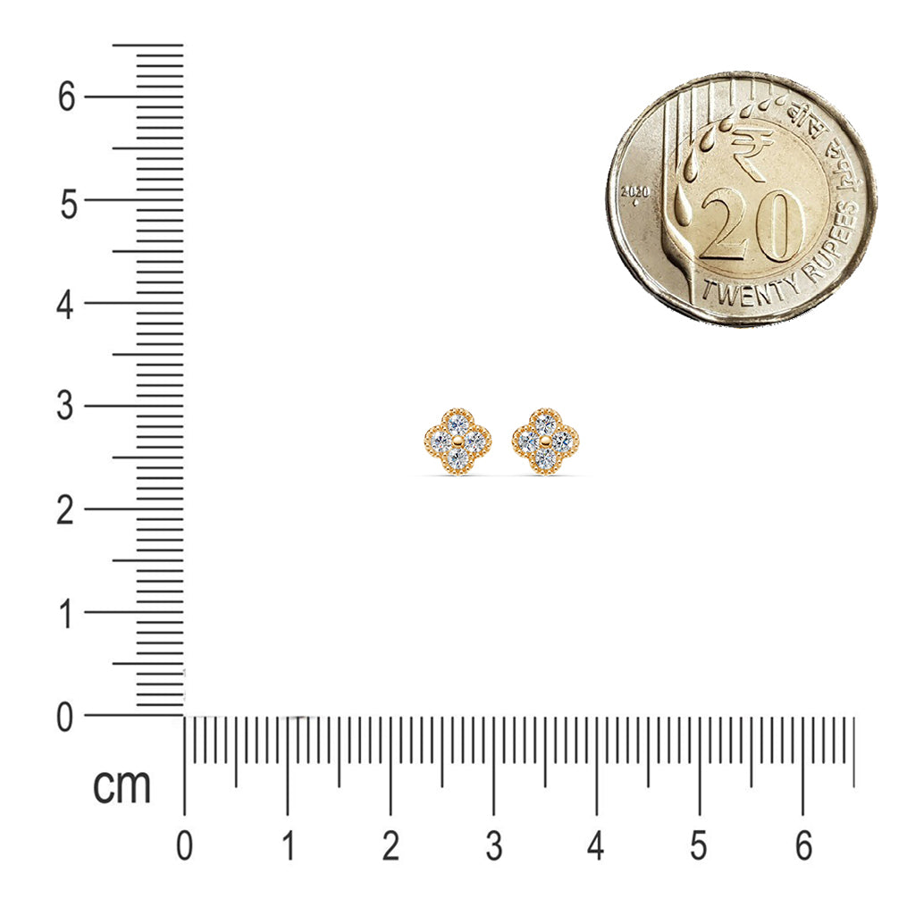 Lucky Clover Diamond Earrings