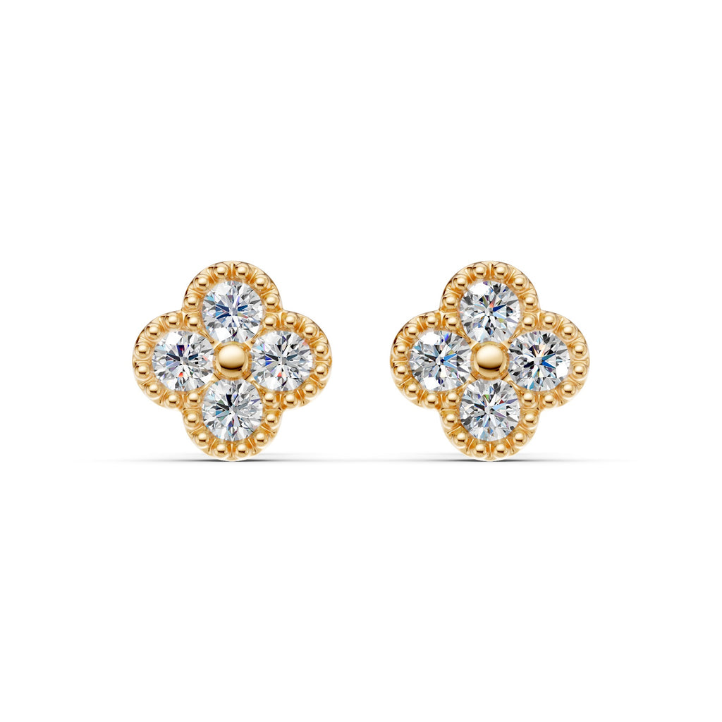 Lucky Clover Diamond Earrings