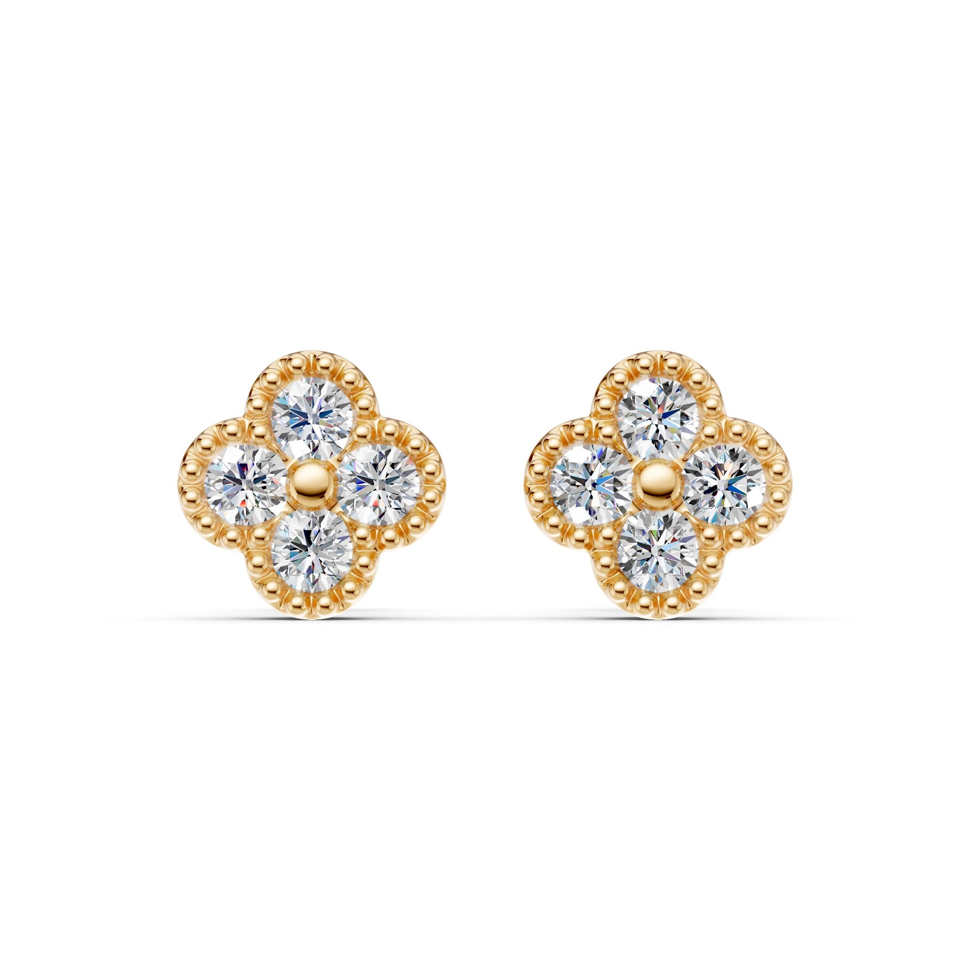 Lucky Clover Diamond Earrings