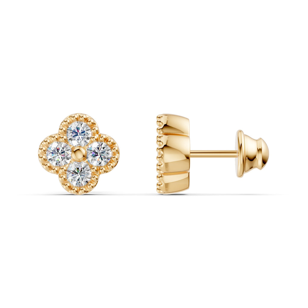 Lucky Clover Diamond Earrings